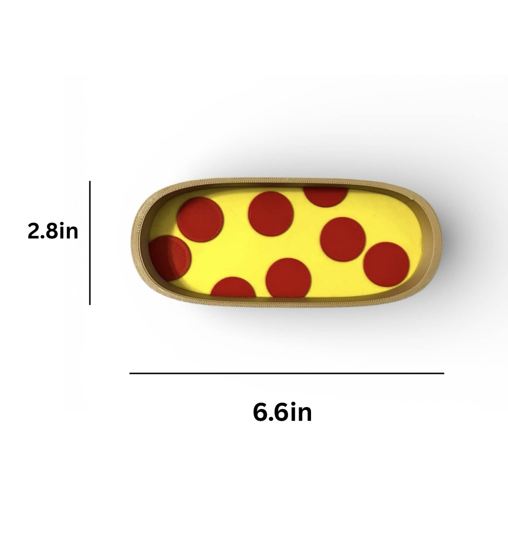 Pepperoni Pizza Glasses Holder – Fun Food Themed Eyeglass Tray for Home or Office Decor
