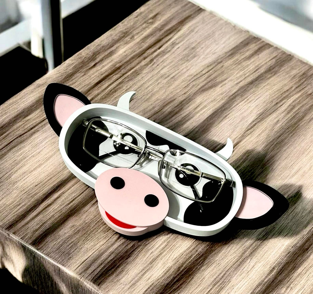 Cow Eyeglass Holder – Fun Eyewear Stand for Home, Office, or Bedroom