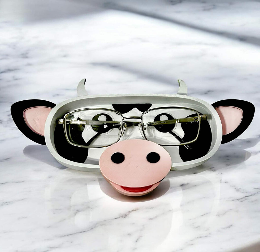 Cow Eyeglass Holder – Fun Eyewear Stand for Home, Office, or Bedroom