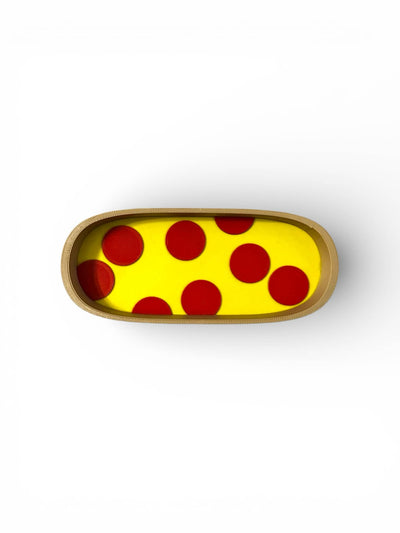 Pepperoni Pizza Glasses Holder – Fun Food Themed Eyeglass Tray for Home or Office Decor